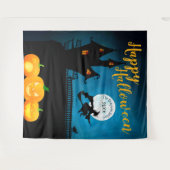 Tenture Scène de Halloween effrayante | Décor de fête (Devant (Horizontal))