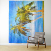 Tenture Scène de plage Cocotier Palmiers La mer (En situation)