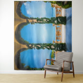 Tenture Scène de plage de villa italienne Mer bleu turquoi (En situation)