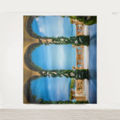 Tenture Scène de plage de villa italienne Mer bleu turquoi (Devant)