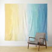 Tenture Scène de plage et d'océan peinte à l'aquarelle (En situation (horizontale))