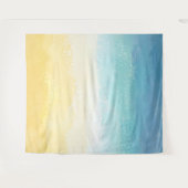 Tenture Scène de plage et d'océan peinte à l'aquarelle (Devant (Horizontal))