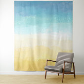 Tenture Scène de plage et d'océan peinte à l'aquarelle (En situation)