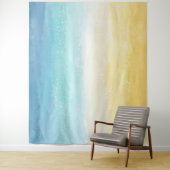 Tenture Scène de plage et d'océan peinte à l'aquarelle (En situation)