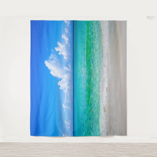 Tenture Scène de plage tropicale mer turquoise (Devant)