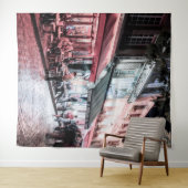 Tenture Scène de rue de café à Paris | Fond de murale (En situation (horizontale))