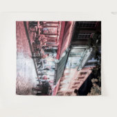 Tenture Scène de rue de café à Paris | Fond de murale (Devant (Horizontal))