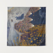 Tenture Scène d'hiver avec des arbres lits Joyeux Noël (Devant (Horizontal))