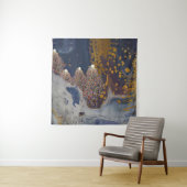 Tenture Scène d'hiver avec des arbres lits Joyeux Noël (En situation)