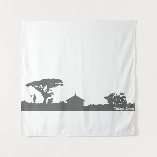 Tenture Scène du village (Devant)