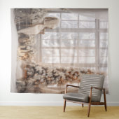 Tenture Scène photo White & Gold avec fond (En situation (horizontale))