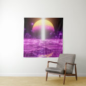 Tenture Scène pop art moderne rose fi3 (En situation)