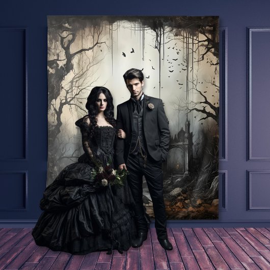 Tenture Scènes de Moody gothique Arches & Oiseaux Crème &