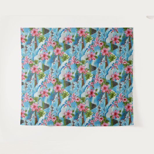 Tenture Scènes hawaïennes (Devant (Horizontal))