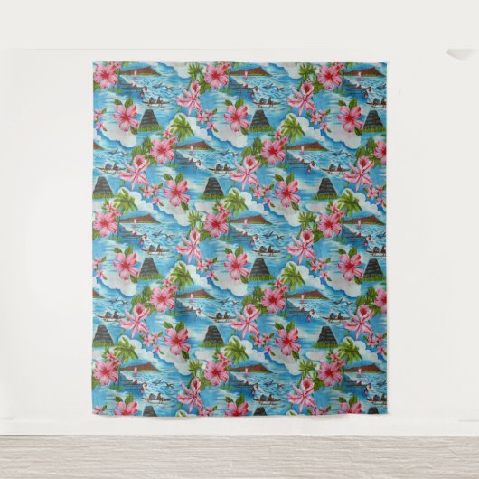 Tenture Scènes hawaïennes (Devant)