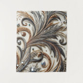 Tenture Schéma floral brillant avec pierre de gemme (Devant)