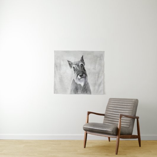 Tenture Schnauzer (géant) - Joli art original pour chien (En situation (horizontale))