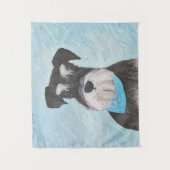 Tenture Schnauzer (Miniature) Peinture - Chien original mi (Devant)