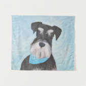 Tenture Schnauzer (Miniature) Peinture - Chien original mi (Devant (Horizontal))