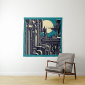 Tenture Sciage urbain futuriste SF 2 (En situation)