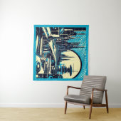 Tenture Sciage urbain futuriste SF 3 (En situation (horizontale))