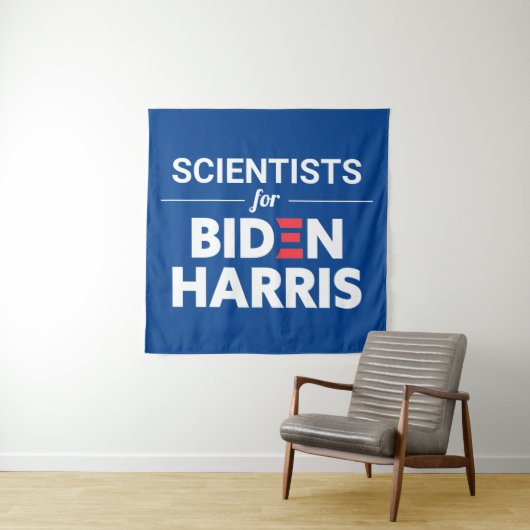 Tenture Scientifiques pour Biden Harris Texte personnalisé (En situation)