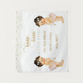 Tenture Scintille Petite Étoile Bébé Filles Jumelles (Devant)