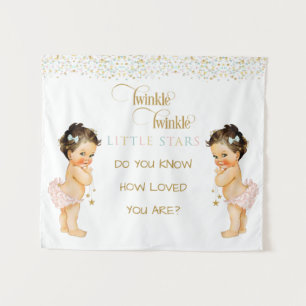 Tenture Scintille Petite Étoile Bébé Filles Jumelles