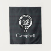 Tenture Scottish Campbell Crest Badge & Tartan (Devant)
