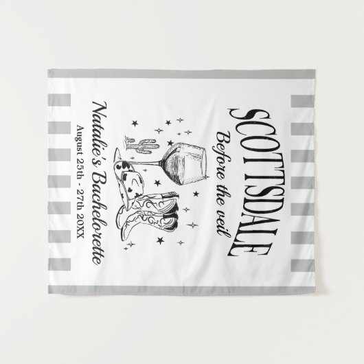 Tenture Scottsdale Bache Party personnalisé avant le voile (Devant (Horizontal))