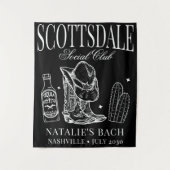 Tenture Scottsdale Bachelorte Party Social Club (Devant)