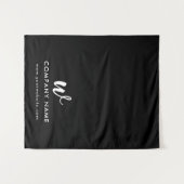 Tenture Script de bannière de la table d'affaires personna (Devant (Horizontal))