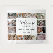 Tenture Script de bienvenue pour la fête de mariage minima (Devant (Horizontal))