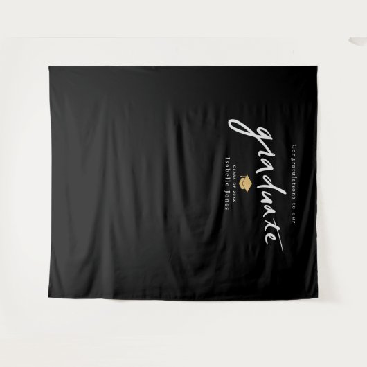 Tenture Script manuscrit Fond d'écran Prop White Graduatio (Devant (Horizontal))