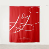 Tenture Script Minimal Joy Christmas backdrop (Devant)