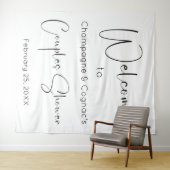 Tenture Script moderne Couples Douche Accueil fond (En situation (horizontale))