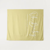 Tenture Script moderne Jaune Oh Baby Baby shower fond (Devant (Horizontal))