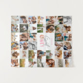 Tenture Script multi photo pour 50e anniversaire moderne  (Devant (Horizontal))