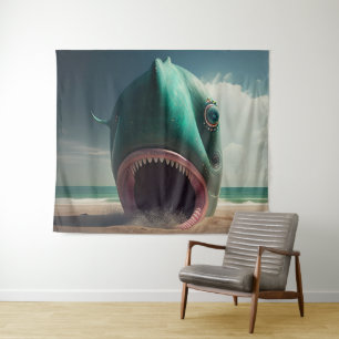 Tenture Sculpture de requin sur la plage