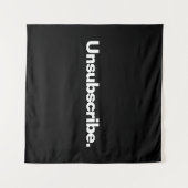 Tenture Se désabonner un mot texte blanc minimalisme drôle (Devant (Horizontal))