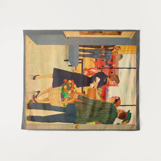 Tenture Se réunir aux Cibulskis pour regarder la télévisio (Devant (Horizontal))