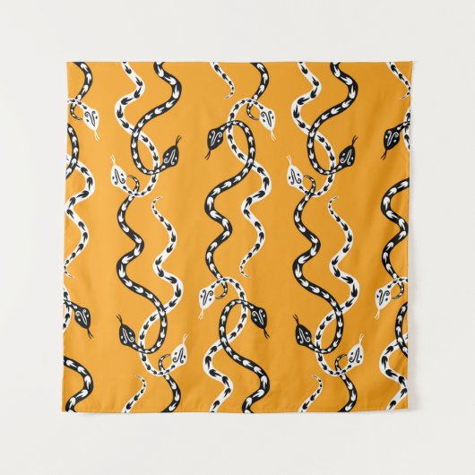 Tenture Seamless background of creeping decorative snakes (Devant)