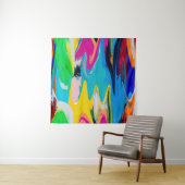 Tenture Seamless colorful abstract pattern, watercolor wal (En situation)