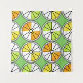 Tenture Seamless fruit pattern. Painted illustration. Oran (Devant (Horizontal))