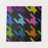 Tenture Seamless Hounds-tooth pattern. Imitation of a text (Devant (Horizontal))