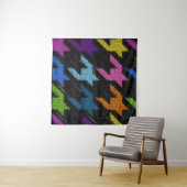 Tenture Seamless Hounds-tooth pattern. Imitation of a text (En situation (horizontale))