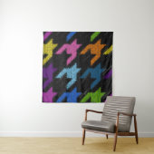 Tenture Seamless Hounds-tooth pattern. Imitation of a text (En situation)