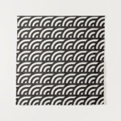 Tenture Seamless monochrome geometric pattern. Abstract st (Devant (Horizontal))
