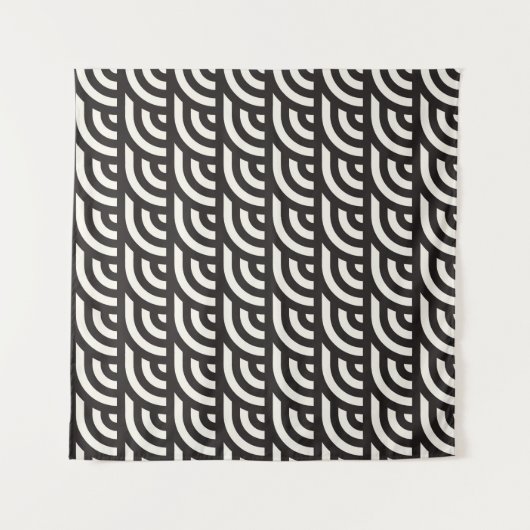 Tenture Seamless monochrome geometric pattern. Abstract st (Devant)