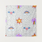 Tenture Seamless pattern background with patch cartoon sta (Devant)